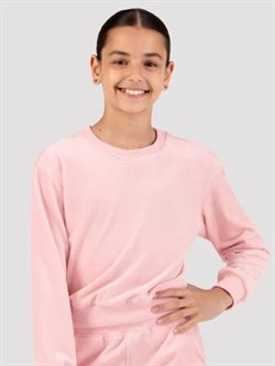 Bloch Lily velour rosa sweat med lange ærmer til piger